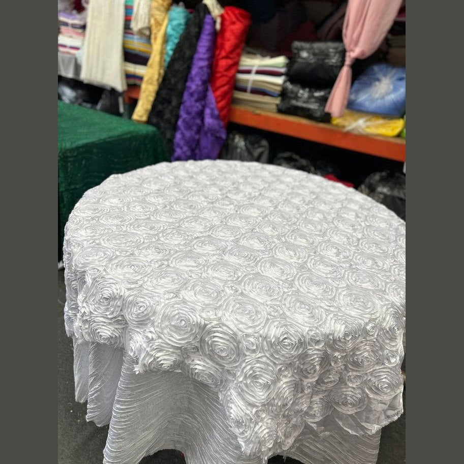 Table Overlay Rose Satin - 55 X 55 inches Square - New Star Fabrics