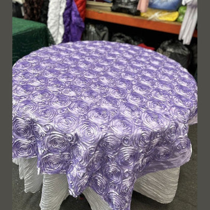 Table Overlay Rose Satin - 55 X 55 inches Square - New Star Fabrics