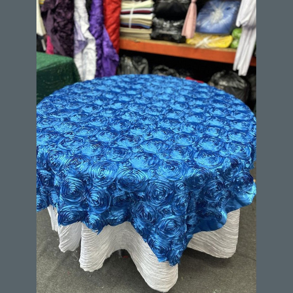 Table Overlay Rose Satin - 55 X 55 inches Square - New Star Fabrics