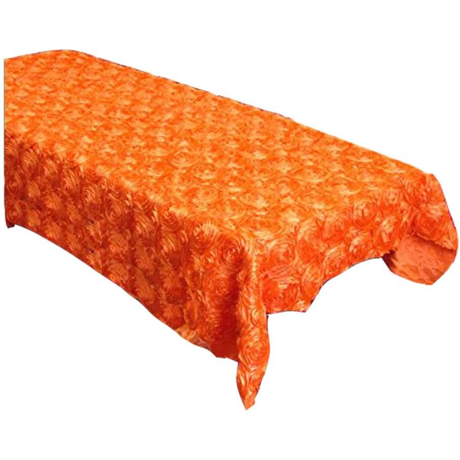 Tablecloth Rosette Satin Rectangle 55 X 108 inches - New Star Fabrics