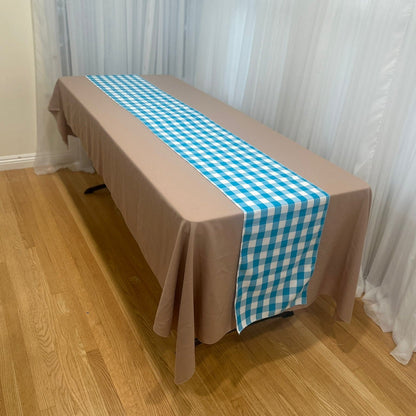 Polyester Buffalo Plaid Checkered Table Runner 14 Inches by 108 Inches