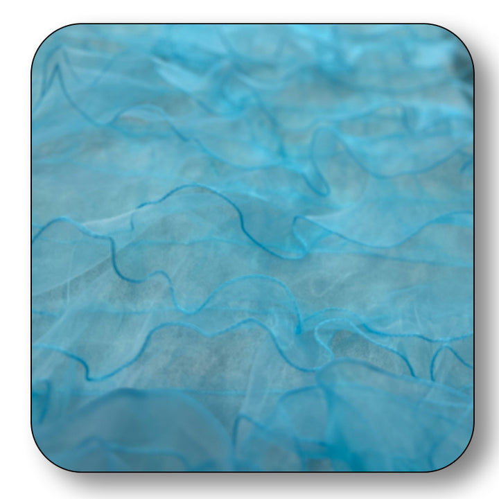 Ruffle Organza Fabric Mesh - Sold by the Yard