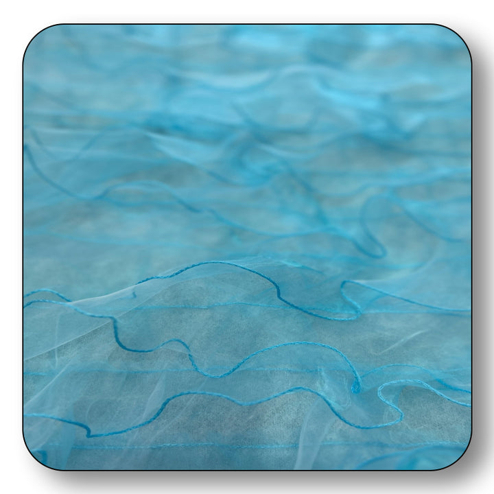 Ruffle Organza Fabric Mesh - Sold by the Yard