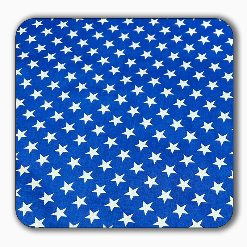 Star Print Poly Cotton Fabric - Sold by the Yard