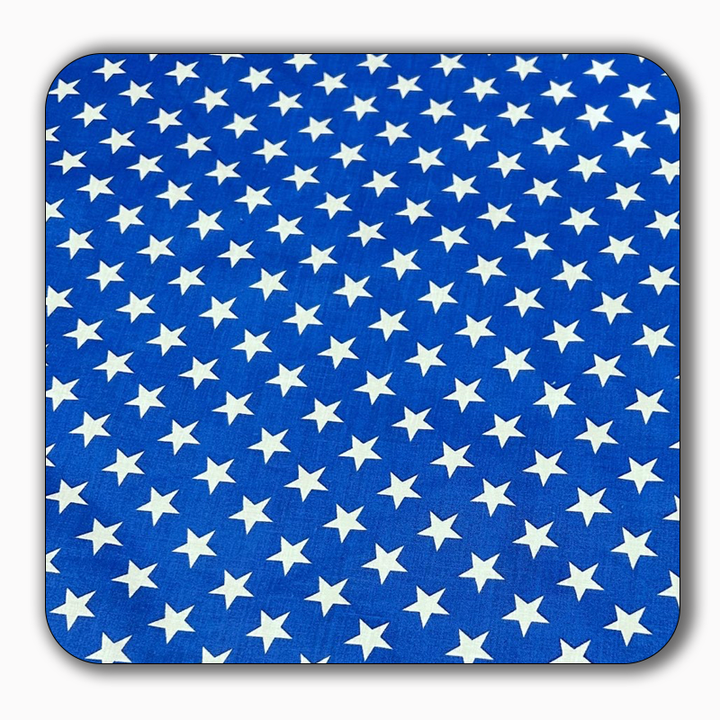 Star Print Poly Cotton Fabric - Sold by the Yard