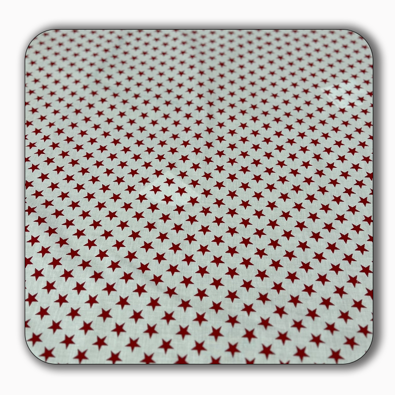 Star Print Poly Cotton Fabric - Sold by the Yard