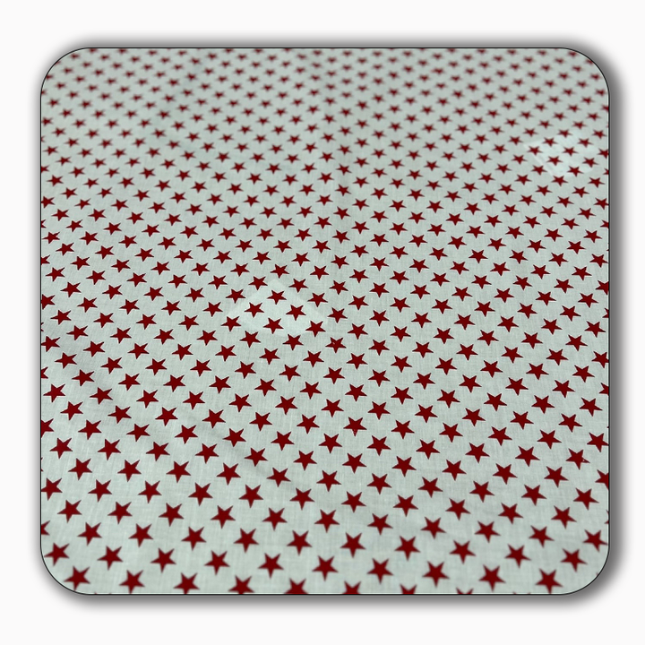 Star Print Poly Cotton Fabric - Sold by the Yard