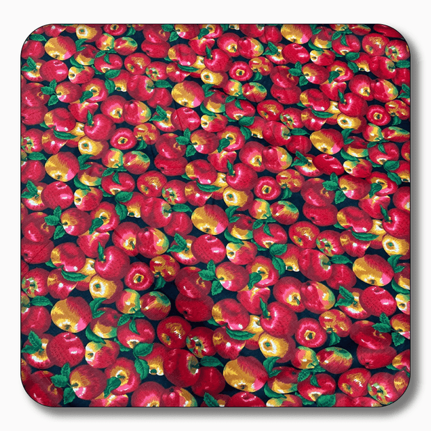 Apple Print Poly Cotton Fabric - Sold by the Yard