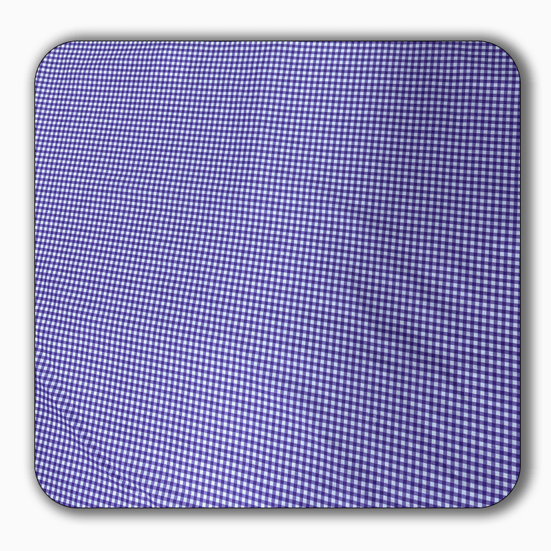 Checkered Print Poly Cotton Fabric 1" - Sold by the Yard