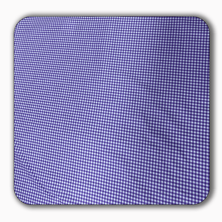 Checkered Print Poly Cotton Fabric 1" - Sold by the Yard