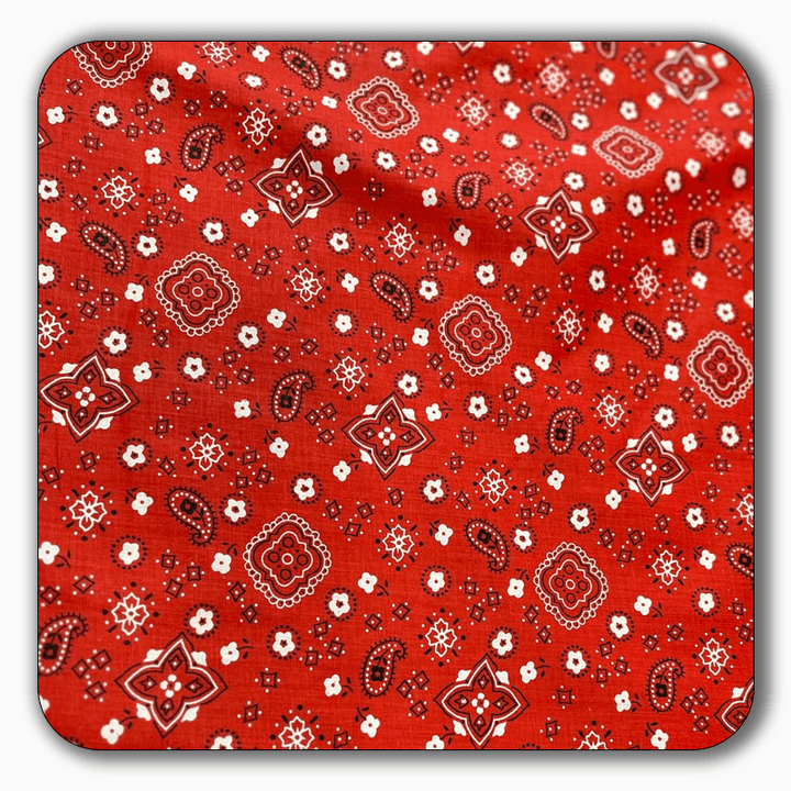 Bandana Print Poly Cotton Fabric - Sold by the Yard