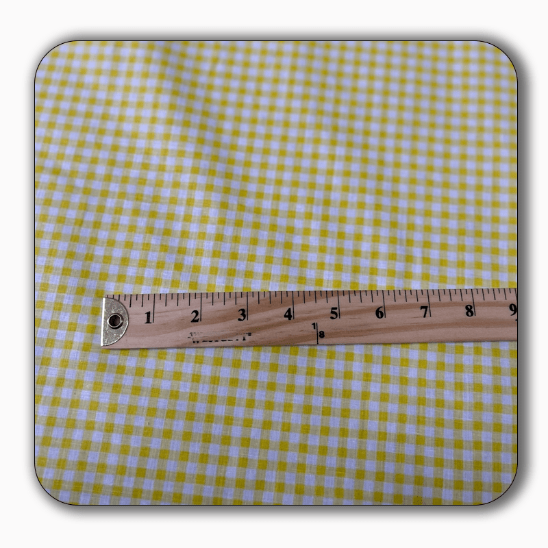 Checkered Print Poly Cotton Fabric 1" - Sold by the Yard