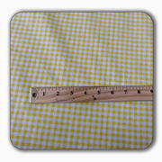 Checkered Print Poly Cotton Fabric 1" - Sold by the Yard
