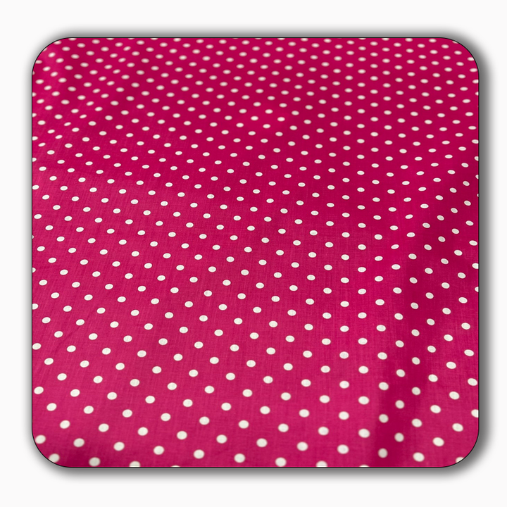 Small Polka Dot Poly Cotton Fabric - Sold by the Yard