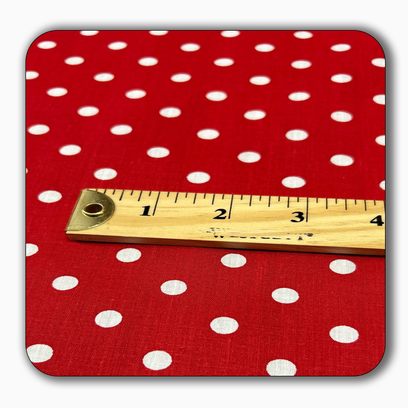 Small Polka Dot Poly Cotton Fabric - Sold by the Yard