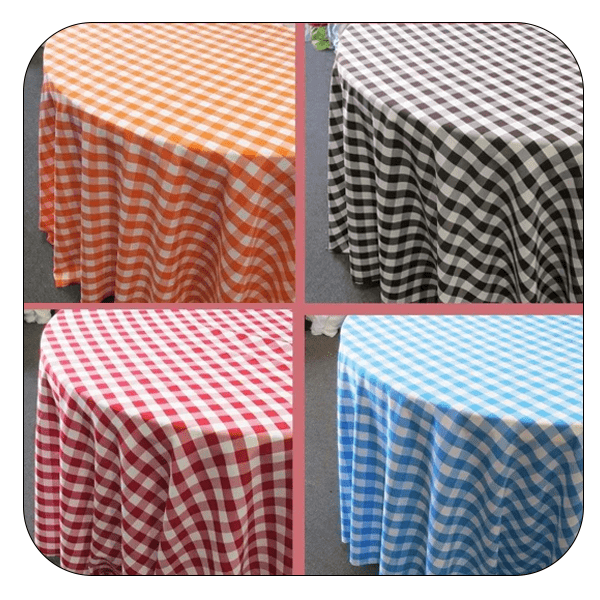 Checkered Tablecloth - 90'' Round