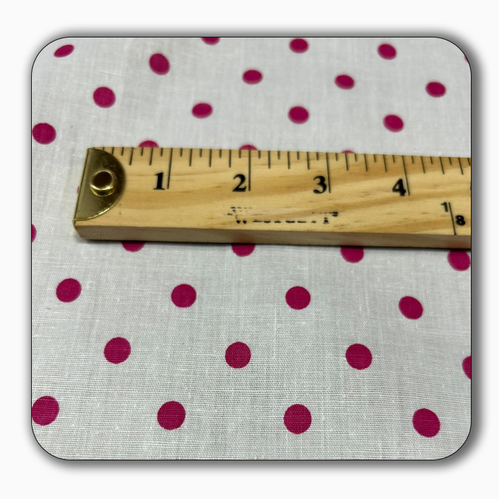 Small Polka Dot Poly Cotton Fabric - Sold by the Yard