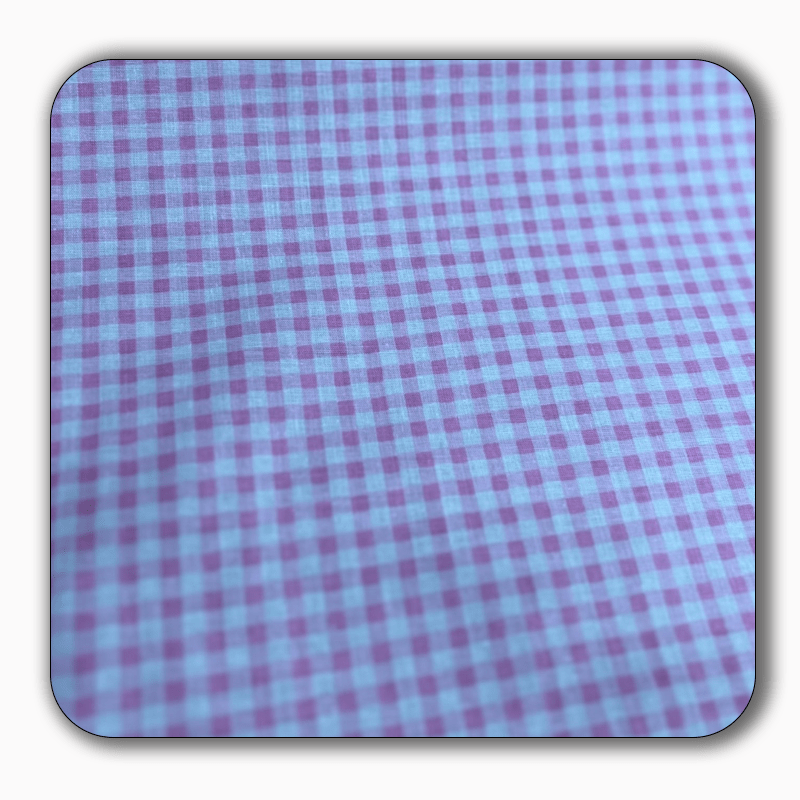 Checkered Print Poly Cotton Fabric 1" - Sold by the Yard