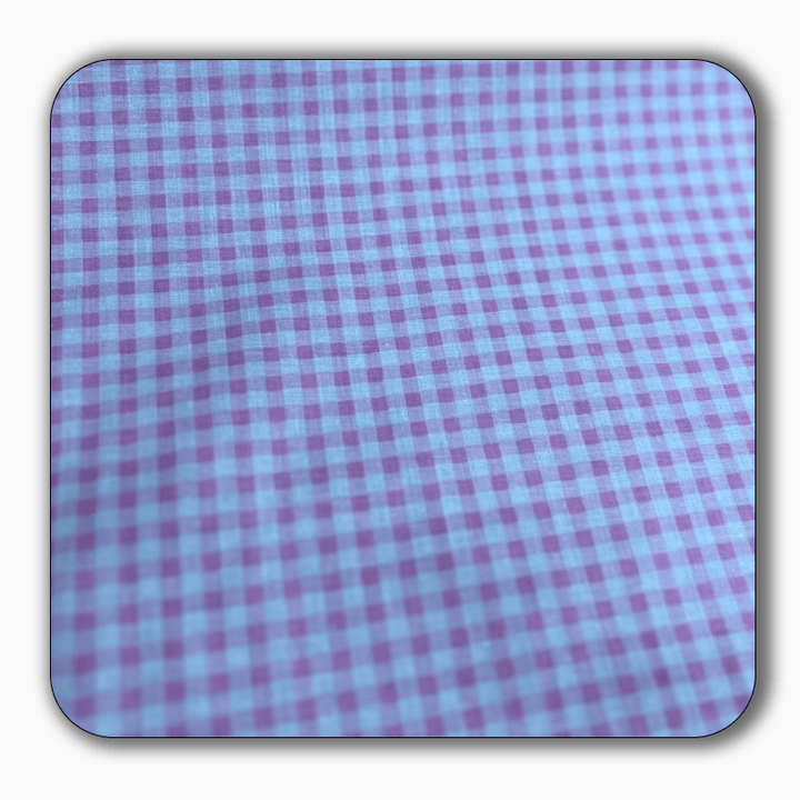 Checkered Print Poly Cotton Fabric 1" - Sold by the Yard