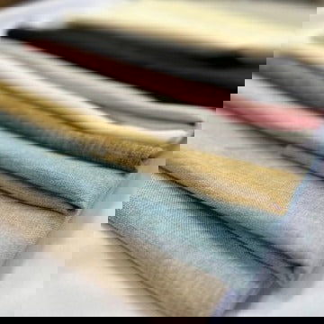 Vintage Linen Two Tone Fabric Faux Burlap Texture by The Yard Burlap look - New Star Fabrics