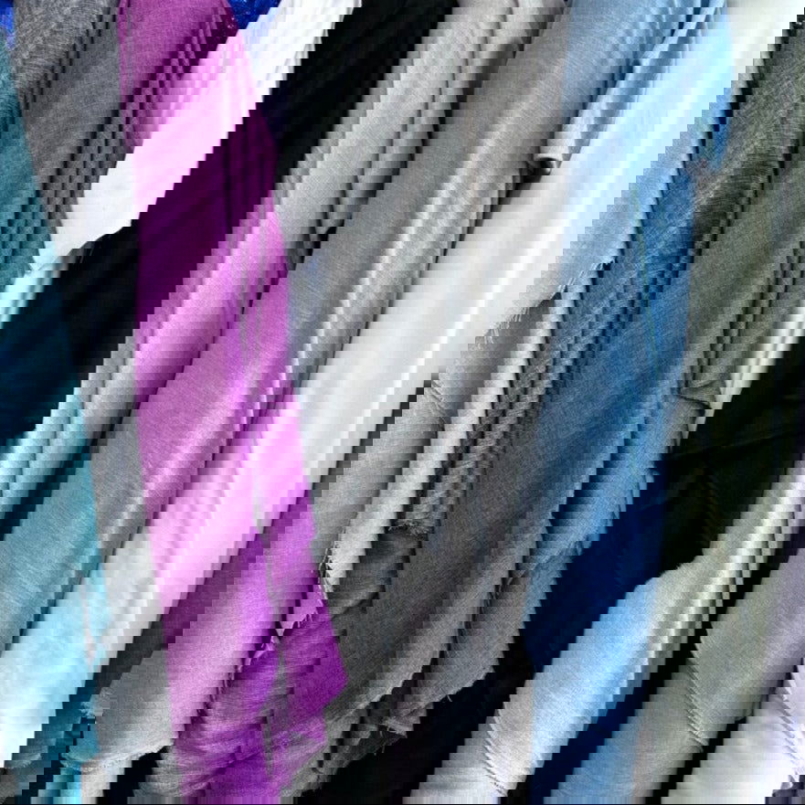 Vintage Linen Two Tone Fabric Faux Burlap Texture by The Yard Burlap look - New Star Fabrics