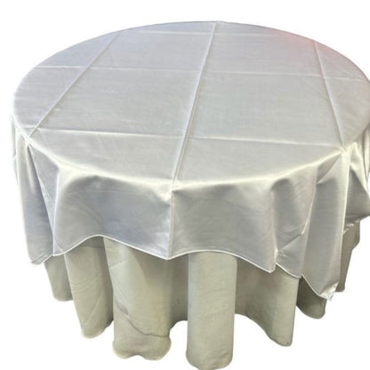 White Table Overlay Satin 58 X 58 Inches - New Star Fabrics