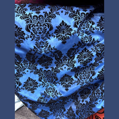 Flocked Damask Taffeta Fabric