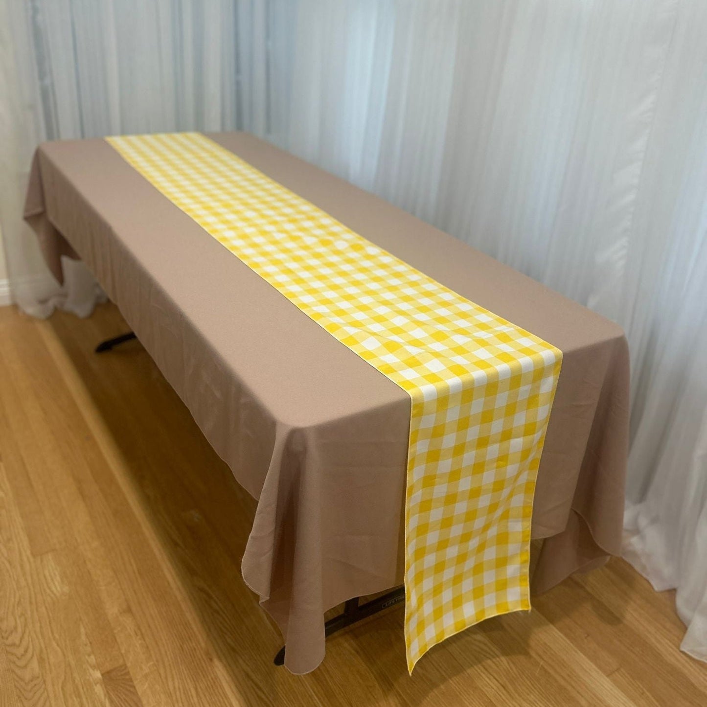 Polyester Buffalo Plaid Checkered Table Runner 14 Inches by 108 Inches