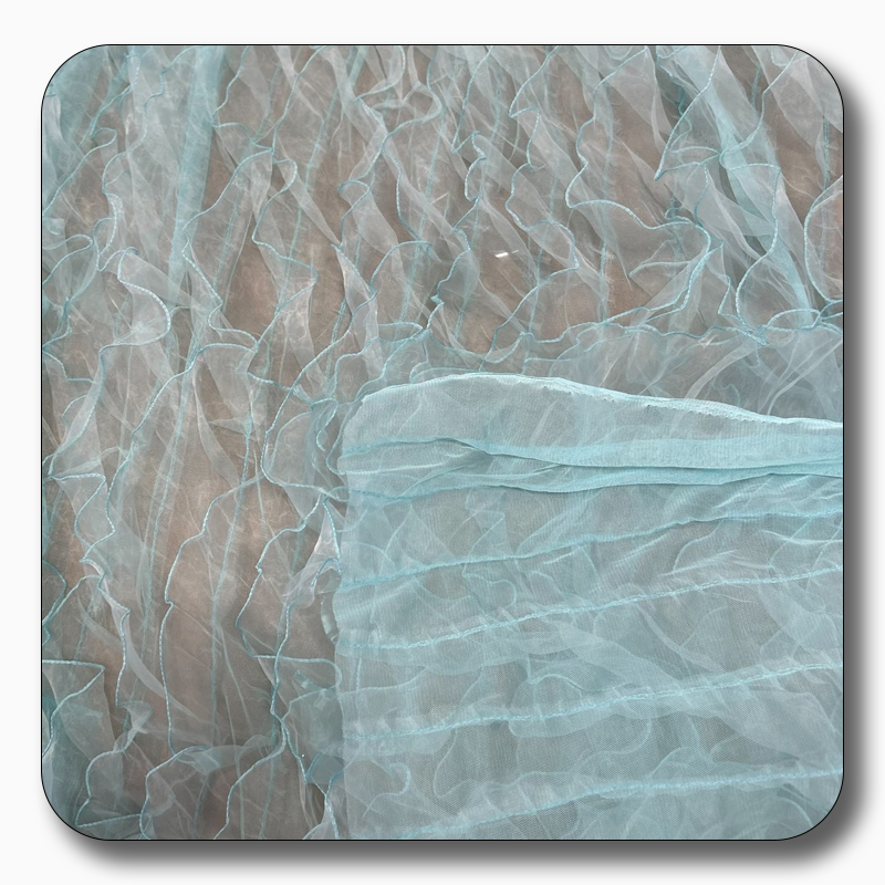 Ruffle Organza Fabric Mesh - Sold by the Yard