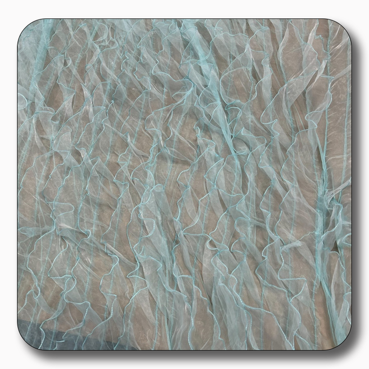 Ruffle Organza Fabric Mesh - Sold by the Yard
