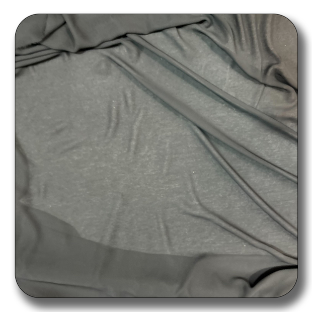 High-quality black polyester chiffon fabric draped elegantly, showcasing its softness and durability.