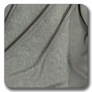 Close-up of soft gray polyester chiffon fabric, showcasing its smooth texture and lightweight quality.