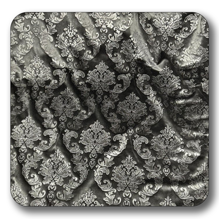 Embossed Damask Velvet Drapery - Upholstery Fabric - Sold by the Yard