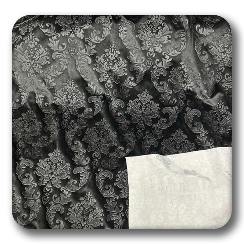 Embossed Damask Velvet Drapery - Upholstery Fabric - Sold by the Yard