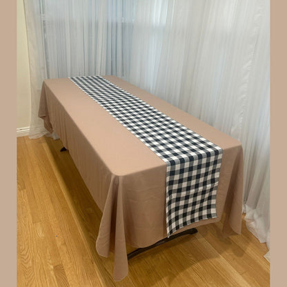 Polyester Buffalo Plaid Checkered Table Runner 14 Inches by 108 Inches