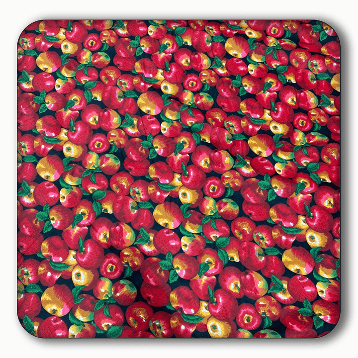 apple black cotton fabric