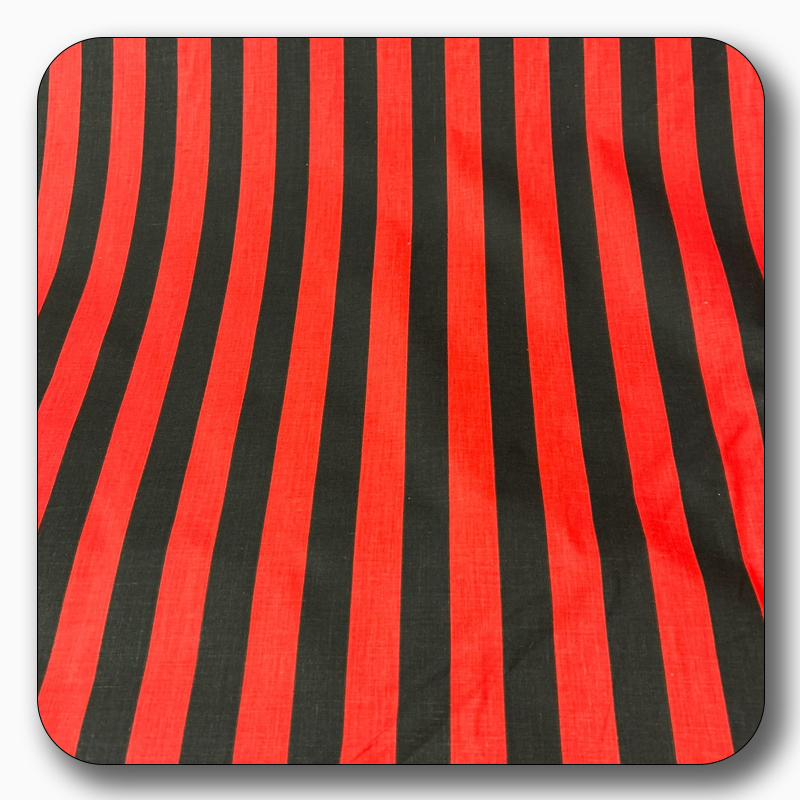Stripe Print Poly Cotton Fabric 1" - Sold by the Yard