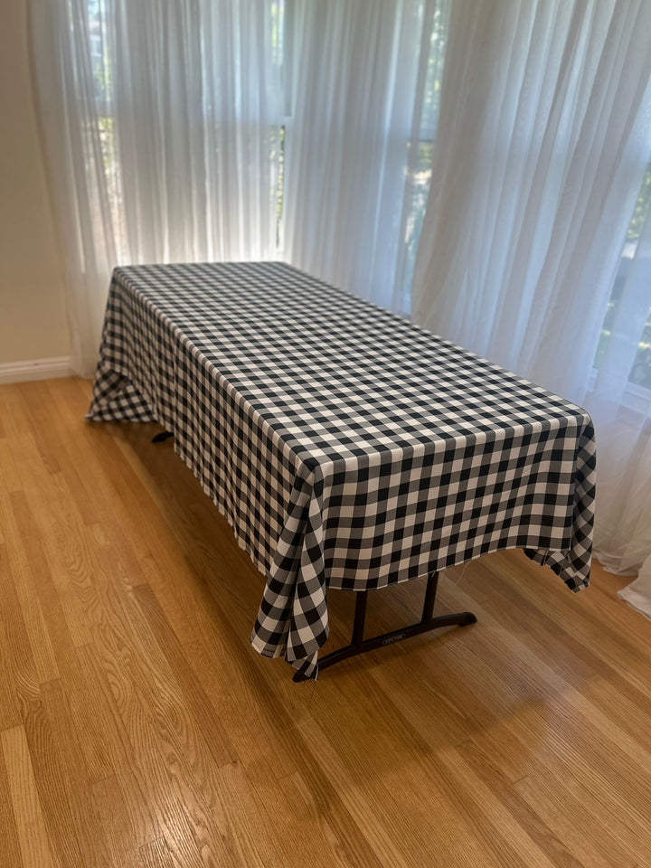 Gingham Checkered Tablecloth - Rectangular  58'' by 108''