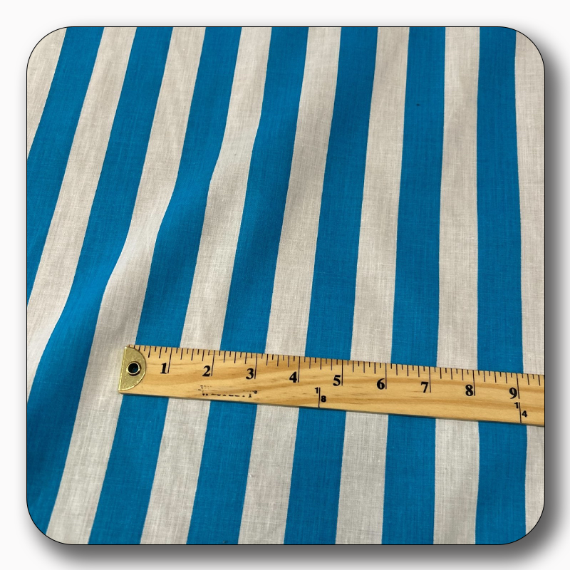 Stripe Print Poly Cotton Fabric 1" - Sold by the Yard