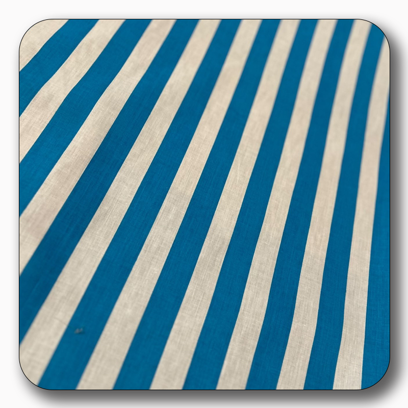Stripe Print Poly Cotton Fabric 1" - Sold by the Yard
