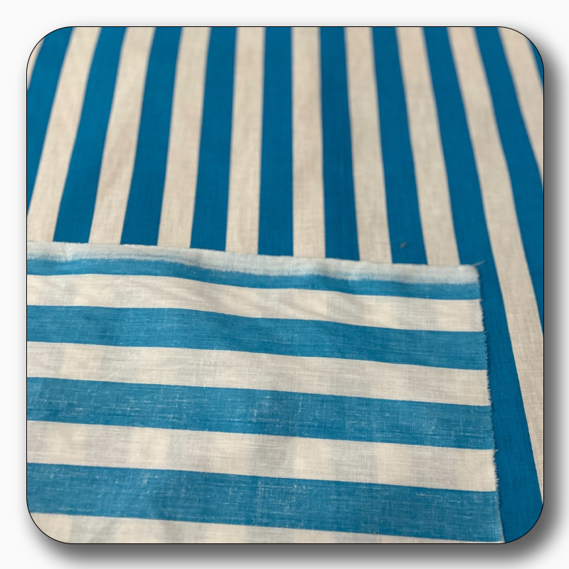 Stripe Print Poly Cotton Fabric 1" - Sold by the Yard