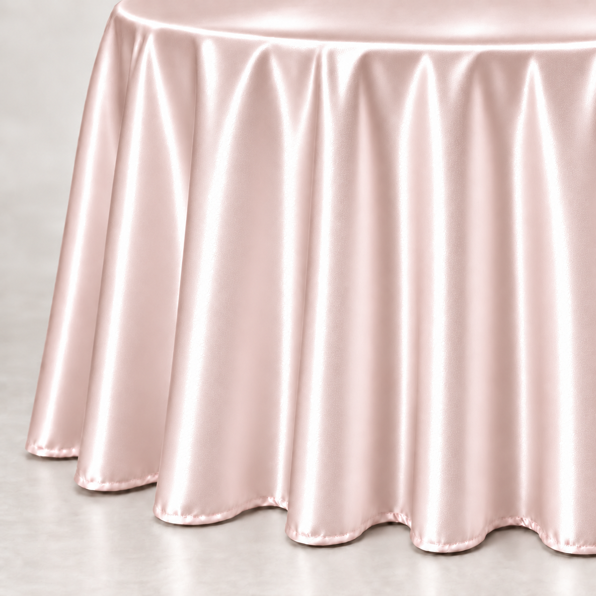 Bridal Satin Round Tablecloth - 120 Inch Linen