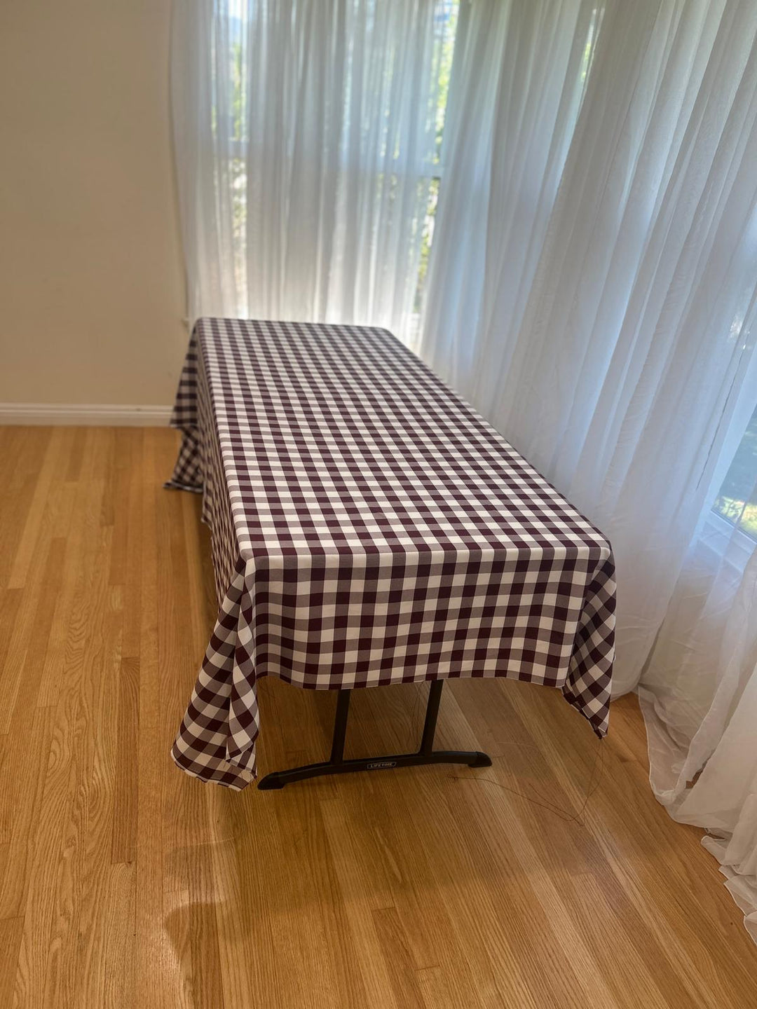 Gingham Checkered Tablecloth - Rectangular  58'' by 108''