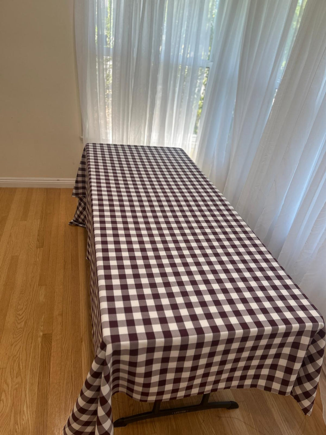 Gingham Checkered Tablecloth - Rectangular  58'' by 108''