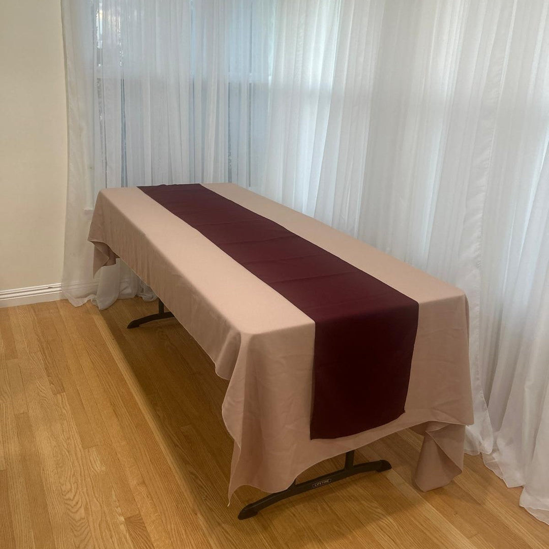 Polyester Poly Poplin Table Runners 14 by 108 Inch – Free Shipping