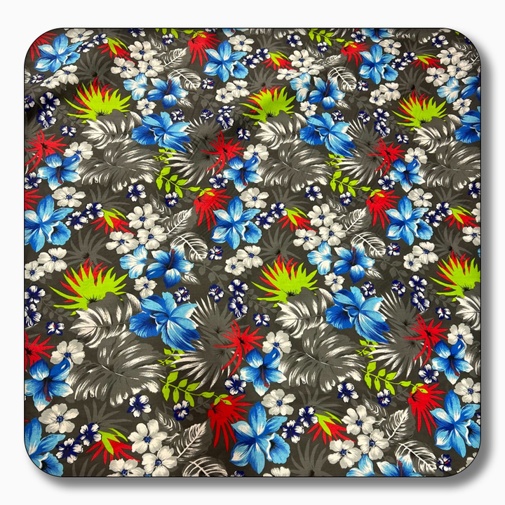 Hawaiian Print Poly Cotton Fabric - Sold by the Yard