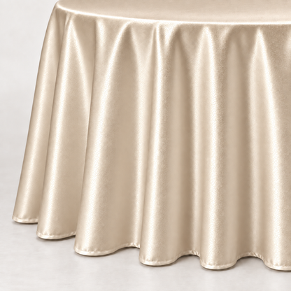 Bridal Satin Round Tablecloth - 120 Inch Linen