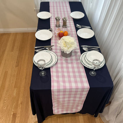 Polyester Buffalo Plaid Checkered Table Runner 14 Inches by 108 Inches
