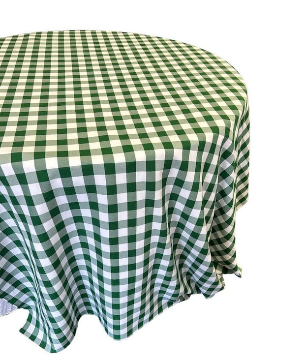 Checkered one inch Tablecloth - 120'' Round