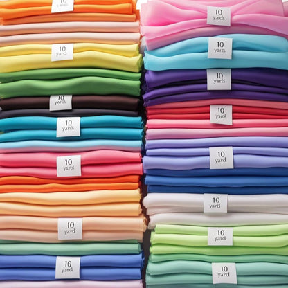 10 Yard Continuous Pieces Chiffon Fabric Polyester -Sheer & Lightweight for Backdrops, Decor & Dresses | Free Shipping